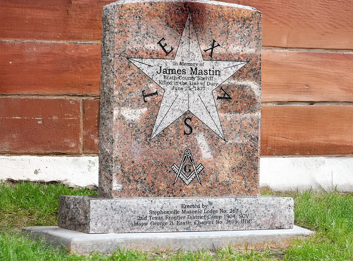 Civic Monument Dedication For Erath County Sheriff James Mastin