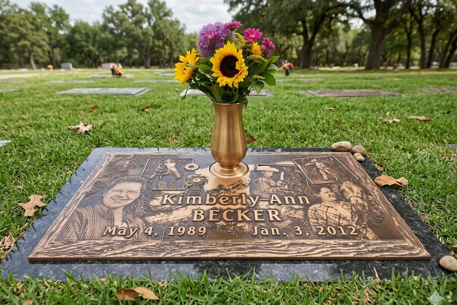 WMFBS-01 Flat Bronze on Granite Memorials for an individual