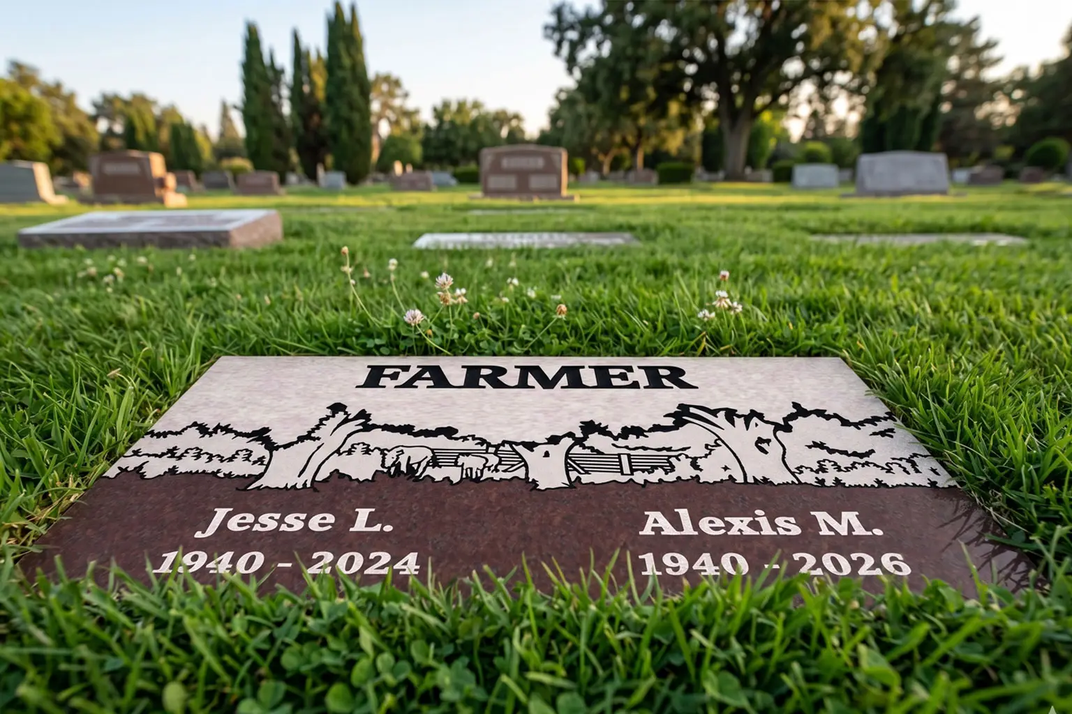 WMFGDI-02 Flat Marker Double Interment