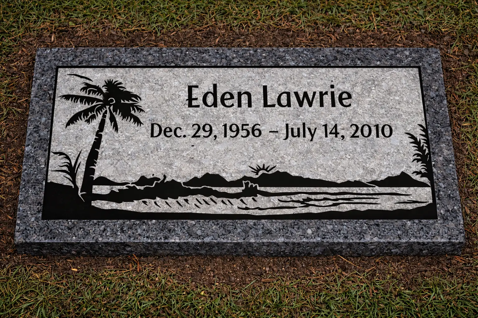 WMFGS-19 Flat Memorial Marker for an individual person