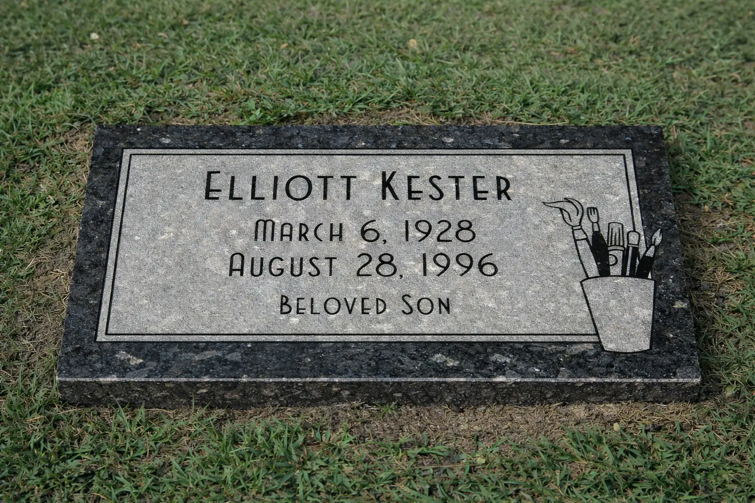 WMFGS-24 Flat Memorial Marker for an individual person
