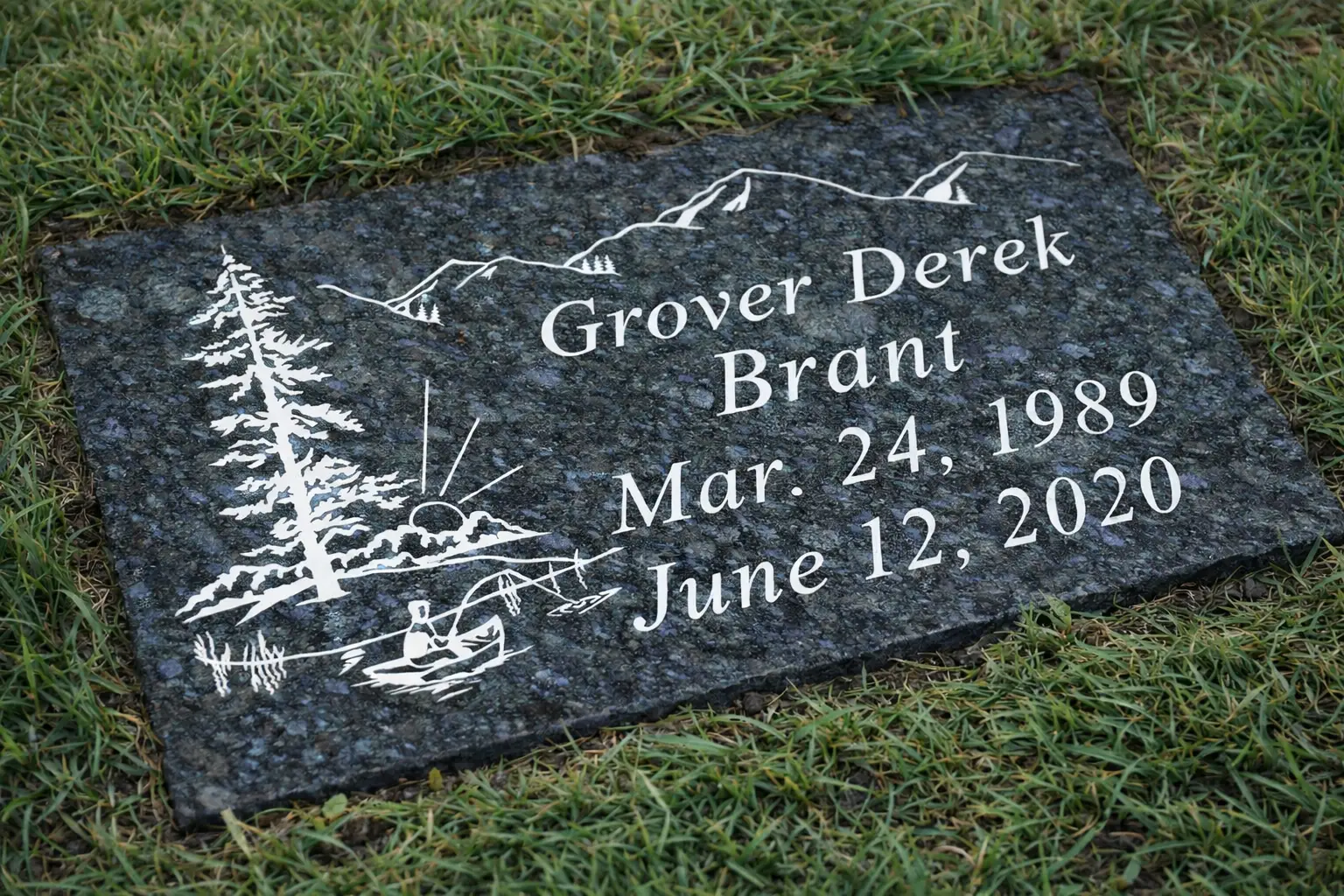 WMFGS-50 Flat Memorial Marker for an individual person