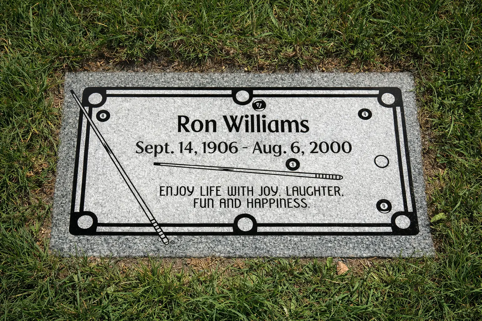 WMFGS-53 Flat Memorial Marker for an individual person