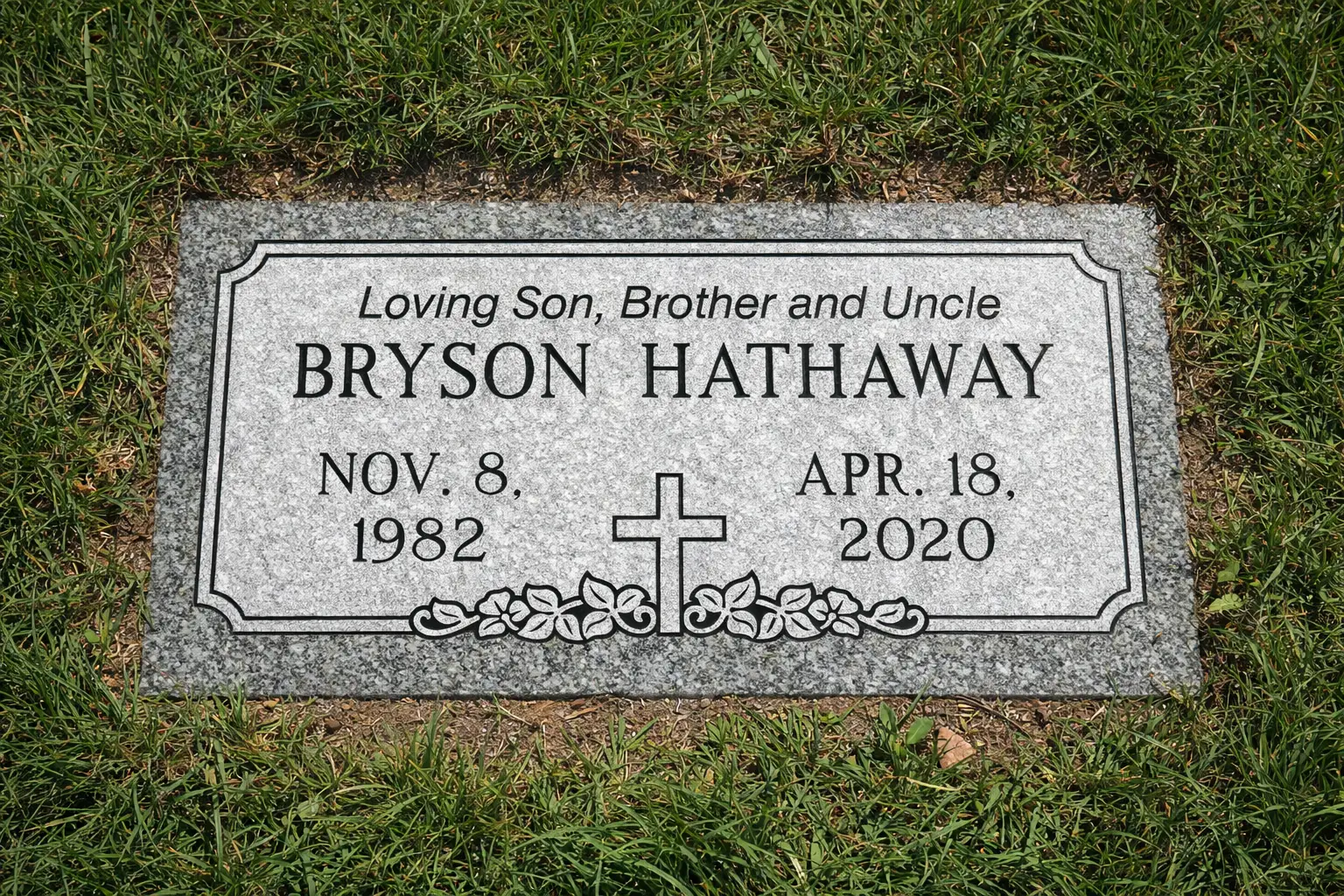 WMFGS-55 Flat Memorial Marker for an individual person