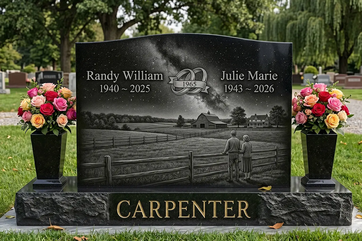 01 - Laser Etching Examples from Moore Monuments in Dallas, Texas