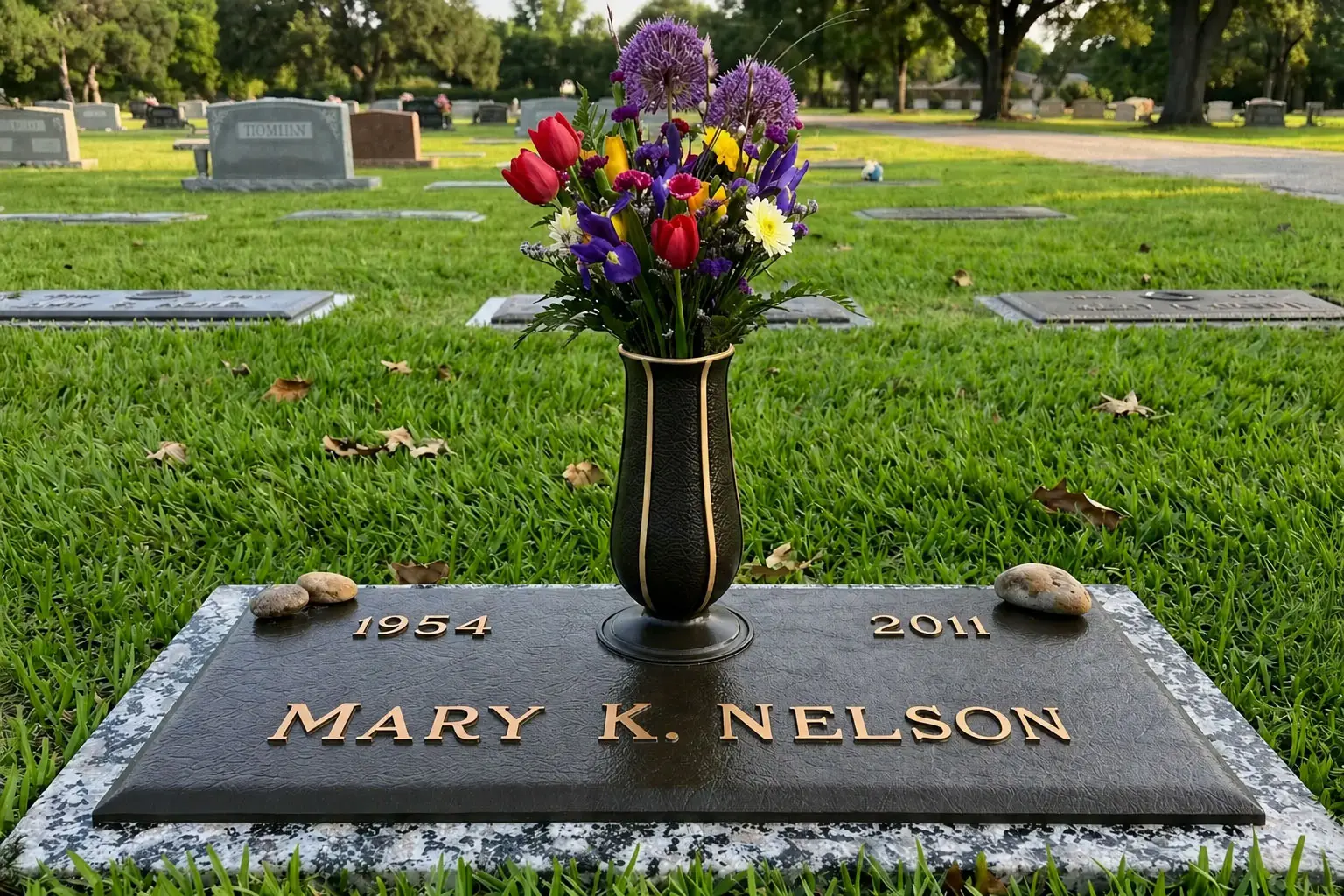 WMFBS-02 Flat Bronze on Granite Memorials for an individual