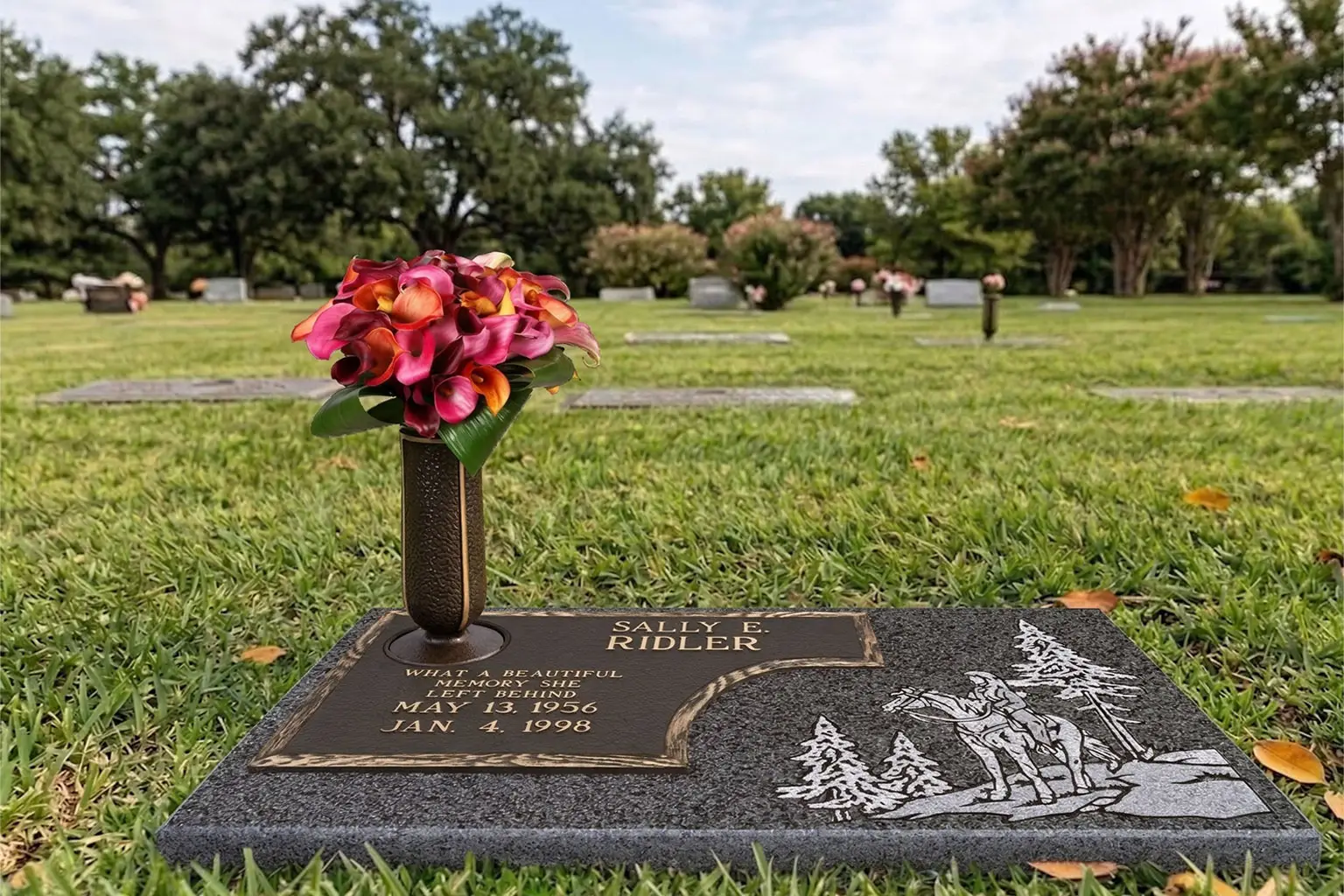 WMFBS-05 Flat Bronze on Granite Memorials for an individual