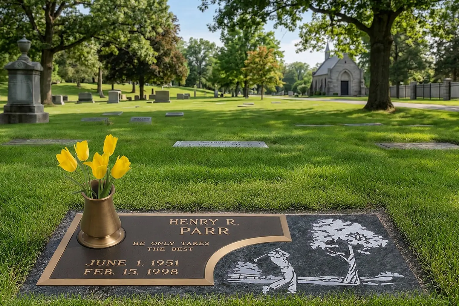 WMFBS-07 Flat Bronze on Granite Memorials for an individual