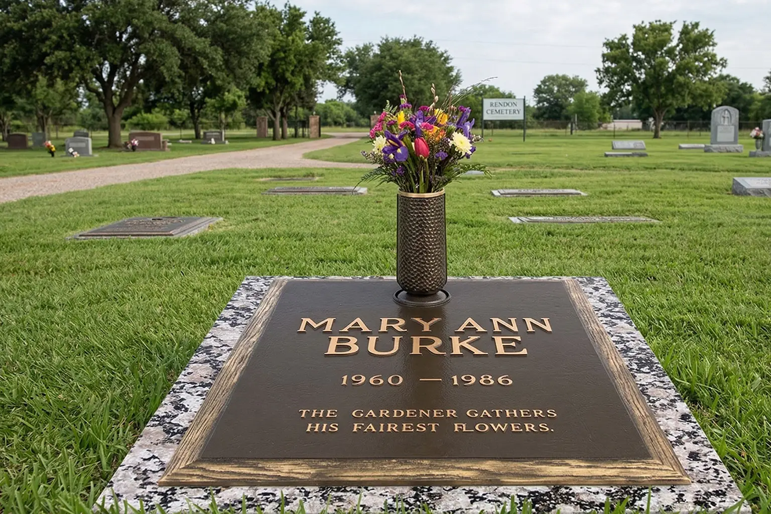WMFBS-08 Flat Bronze on Granite Memorials for an individual