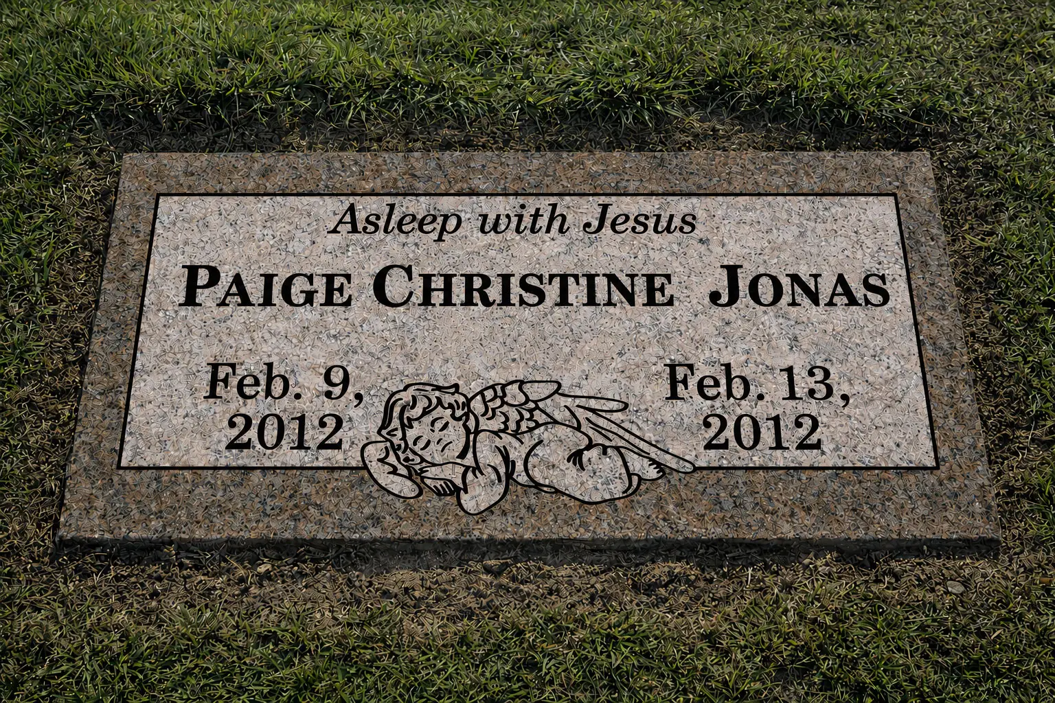 WMFGChild-01 Flat Memorial Marker for a child