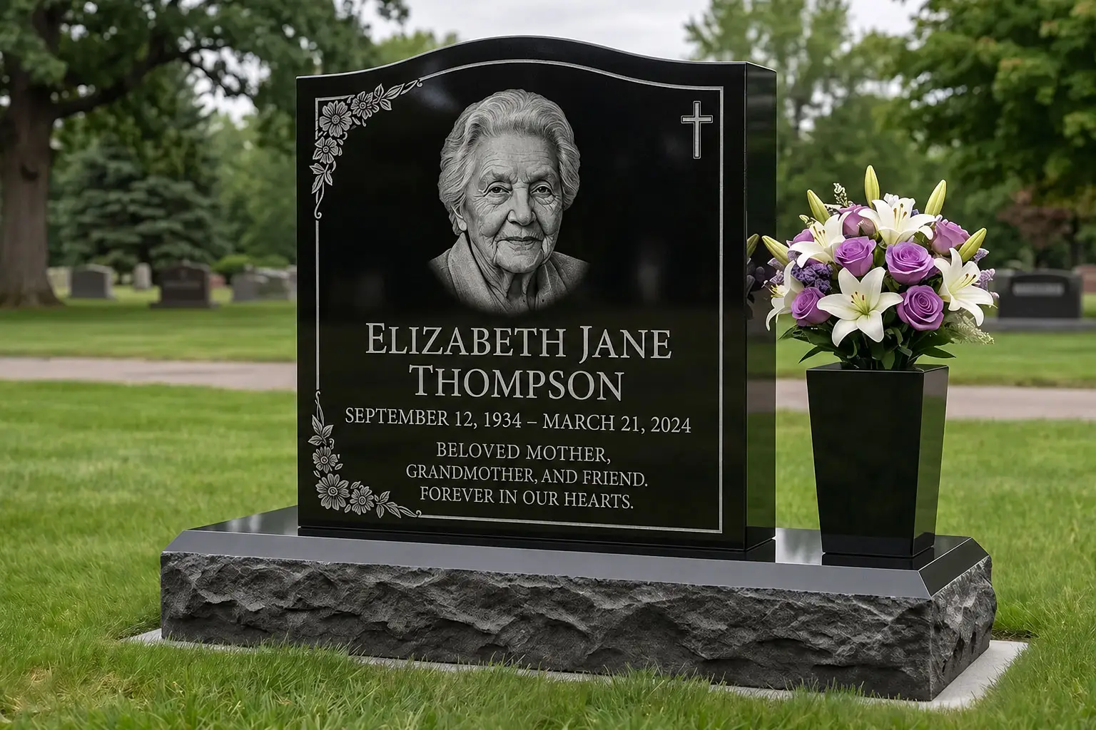 03 - Laser Etching Examples from Moore Monuments in Dallas, Texas
